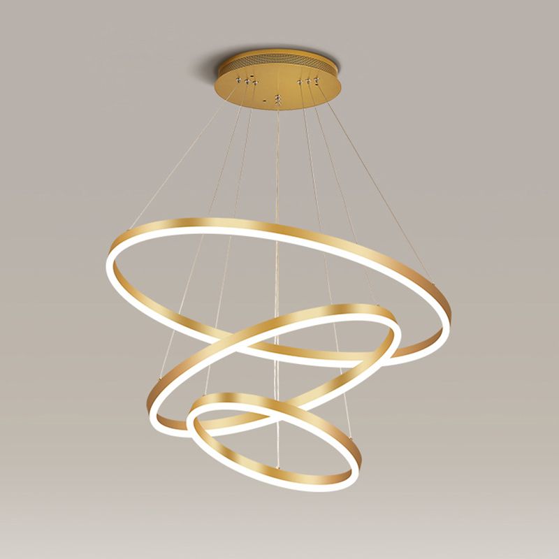 Modern Simple Style LED Hanging Chandelier Light for Living Room Dining Room Stairway