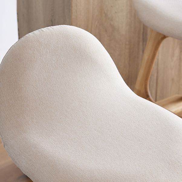 Ash Solid Wood Frame Armless Bar Stool Indoor Upholstered Bar Stool