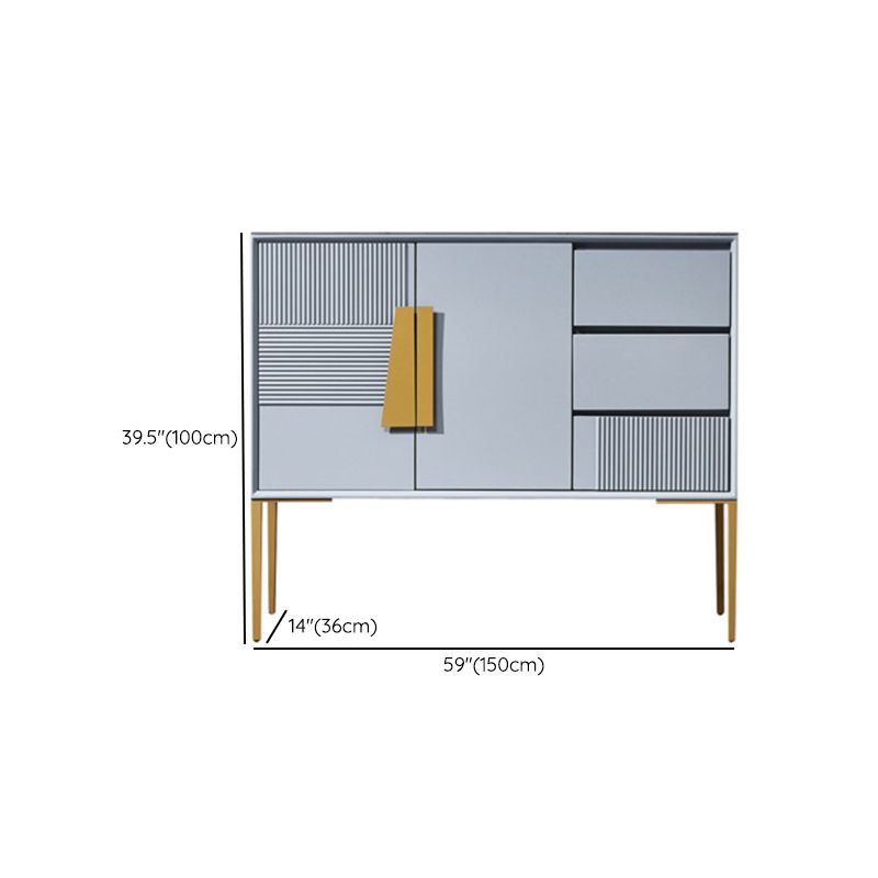 Classic Glam Combo Dresser Horizontal Stone Storage Chest for Bedroom