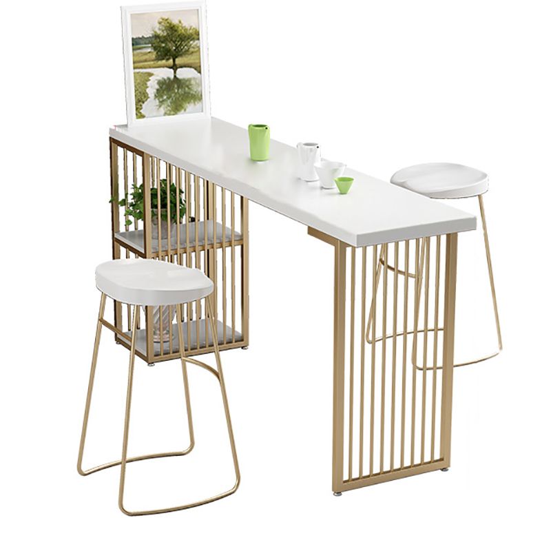 Solid Wood Bar Stool and Table Set 1/2/3 Pieces Rectangular Rectangular