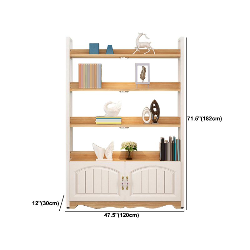Modern Engineered Wood Bookshelf Etagere Open Shelf Vertical Bookcase