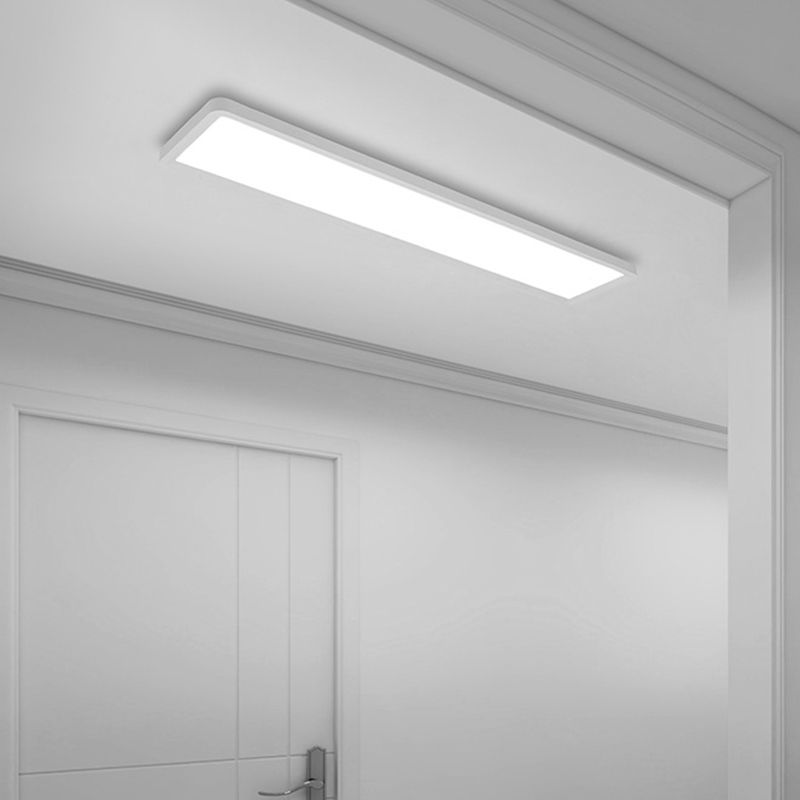 Lámpara empotrada ultrafina rectangular simple de hierro de 16 "/ 19,5" / 31,5 "L LED para montaje en techo de puerta en luz cálida/blanca