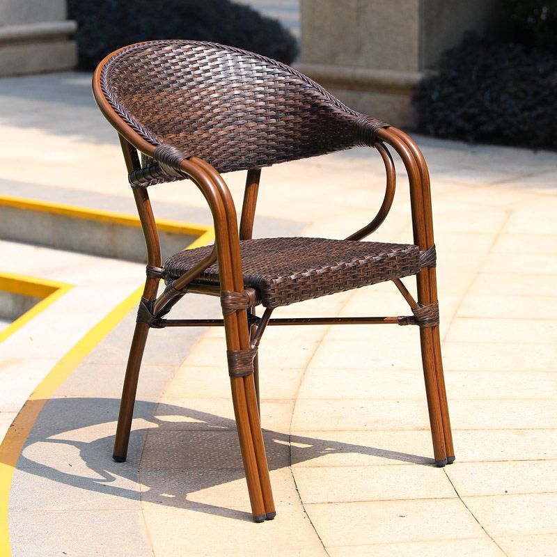 Tropical Patio Dining Side Chair Set of 2/4/6/8 Faux Rattan Dining Side Chair