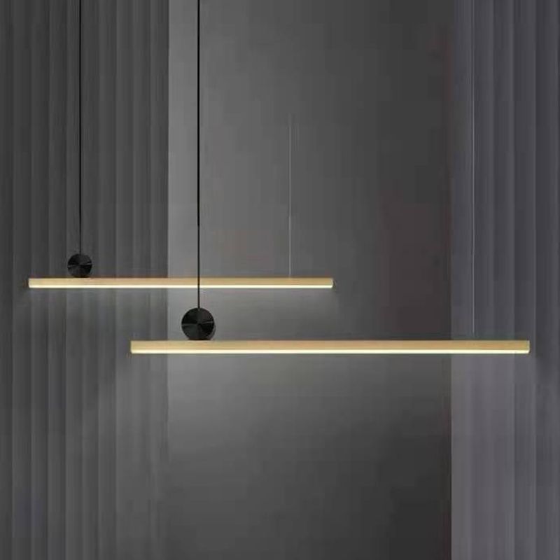 Linear Hanging Pendant Lights Contemporary Metal Chandelier Light Fixture