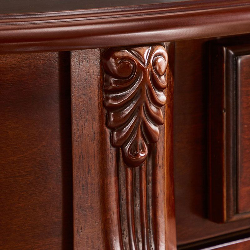 Rubbered Wood Console Table Mid-Century Modern Half Moon Accent Table for Hall