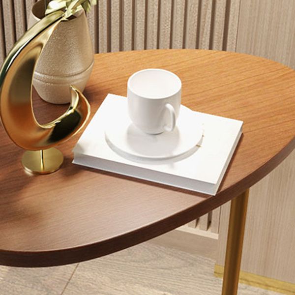 Modernistic Metal C Side Table Geometric Side End Table with Marble Top