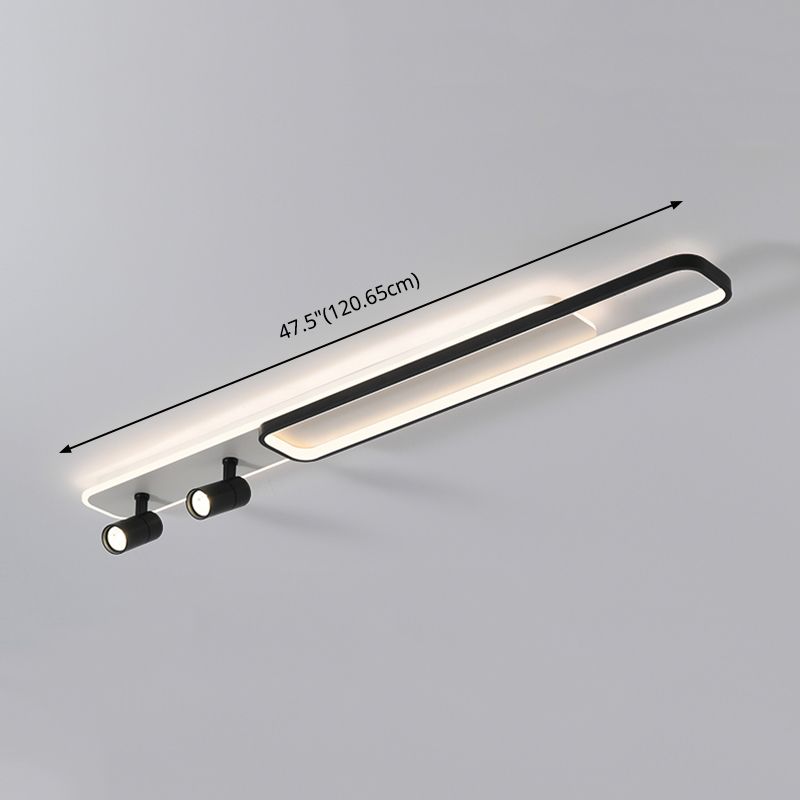 Modern Minimalist Style Linear LED Flush Mount Spotlight Acrylic Flush Ceiling Light