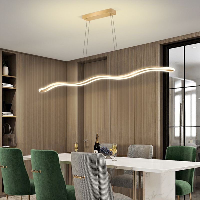 Nordic Characteristic Simple Modern Style LED Island Chandelier Light for Dining Room