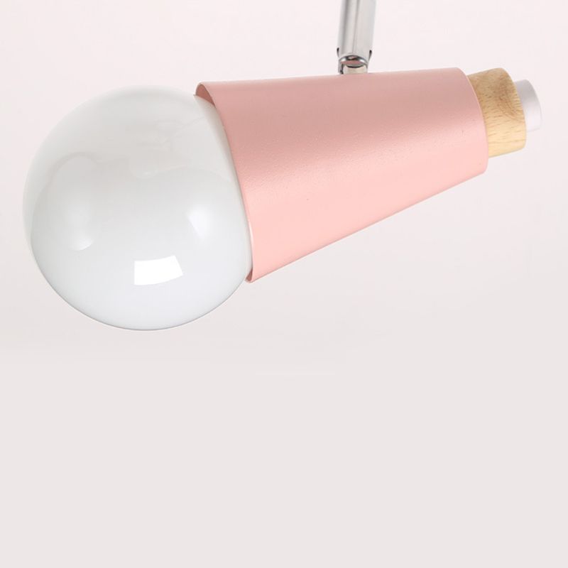 1-Light Geometric Shade Wall Sconce Modren Nordic Macarons Style Metal Wall Lighting