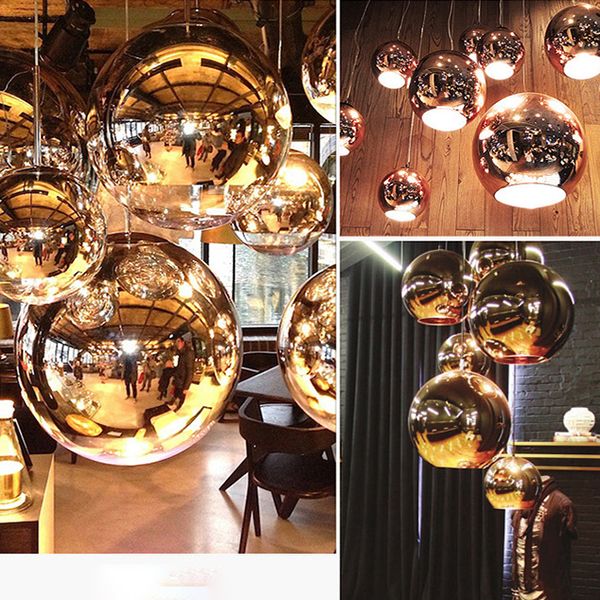 Forma de la pelota Luz colgante de vidrio Luz de colgante de estilo simple moderno para sala de estar