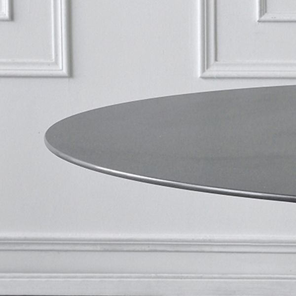 Metal Modern Round Dining Table Sintered Stone Table for Dining Room