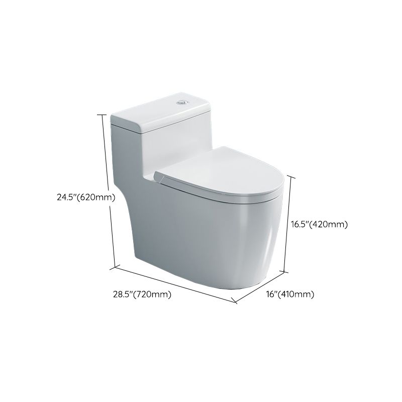 Modern 1-Piece Toilet Bowl Floor Mounted White Urine Toilet for Bathroom