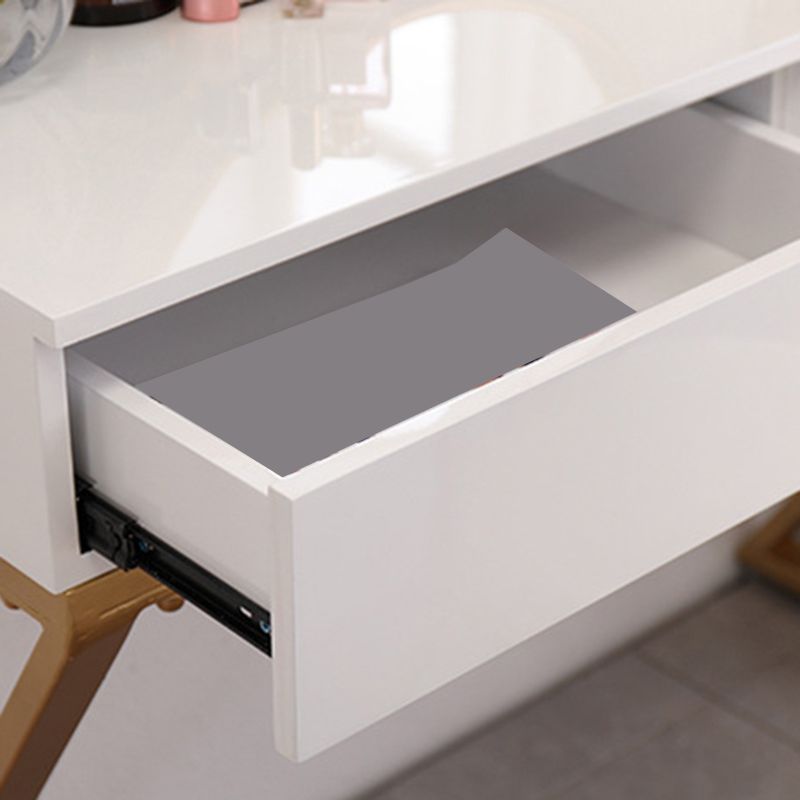 Bright White Makeup Counter 15.74" Wide Vanity Tables with 2 Storage Drawers
