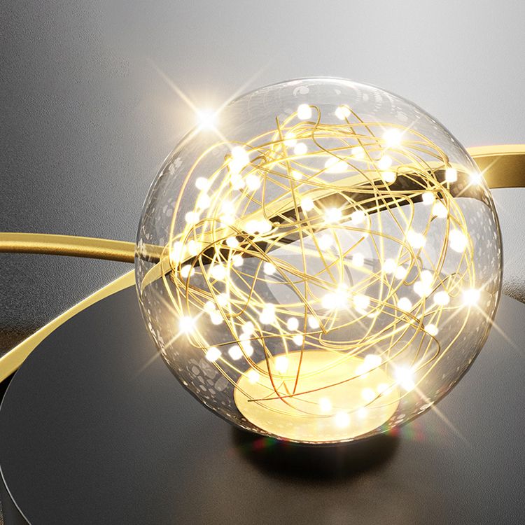 3 Lights Flush Mount Light Gypsophila Contemporary LED Ceiling Light for Bedroom