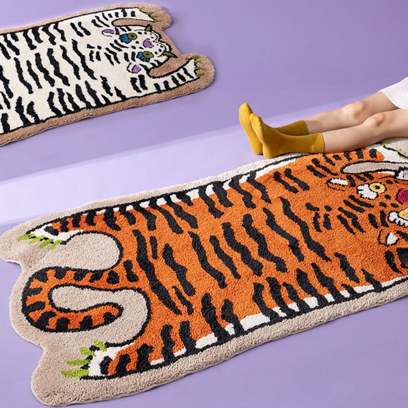 Novelty Color Mixed Modern Area Carpet Polyester Tiger Printing Indoor Rug Easy Care Carpet for Living Room