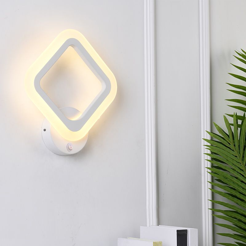 Modern Style Geometric Sconce Light Fixtures Metal 1 Light Wall Mounted Lighting