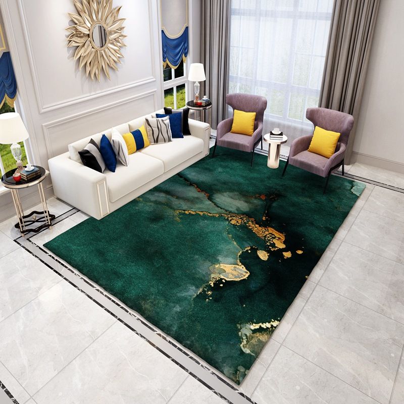 Purple Modern Rug Polyester Abstract Pattern Rug Stain Resistant Rug for Living Room