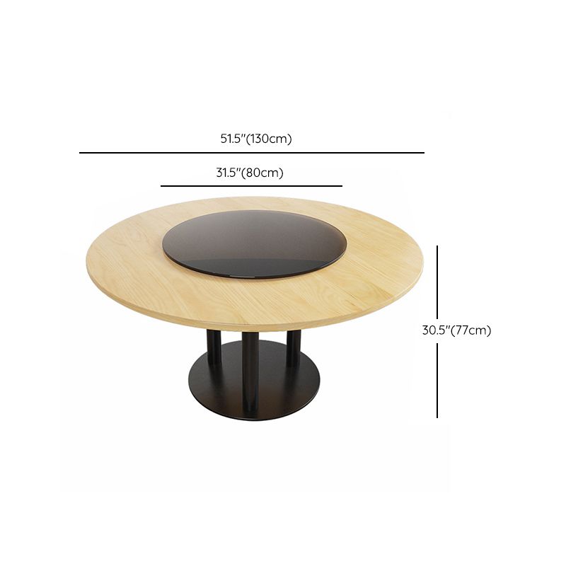Round Solid Wood Dining Set 1/4/7 Pieces Dinette Set for Kitchen