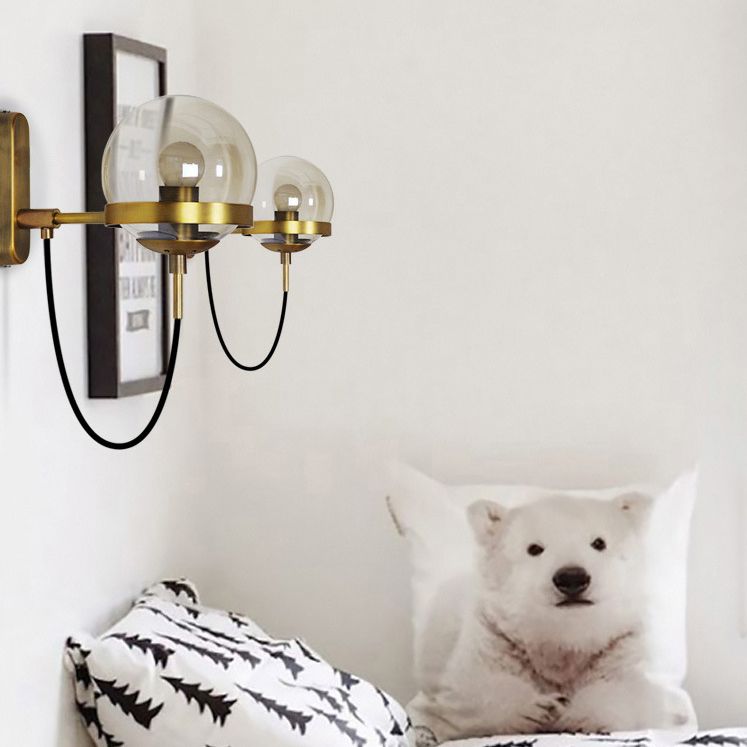 Globe Wandleuchte moderne minimalistische Glas 1 Lichtleuchten