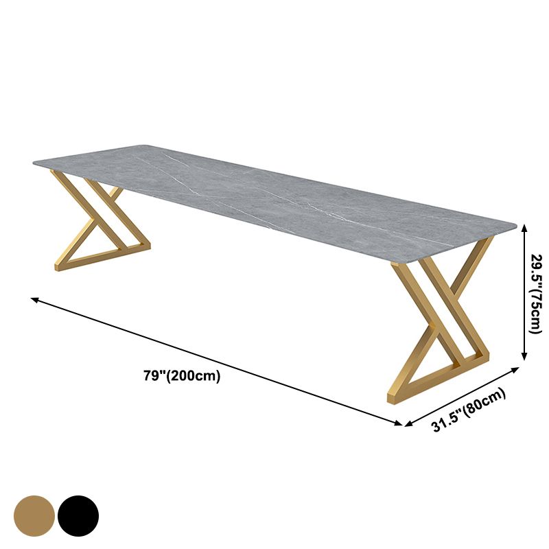 Mesa de comedor rectangular mesa de cena de piedra industrial mesa de cocina para interiores