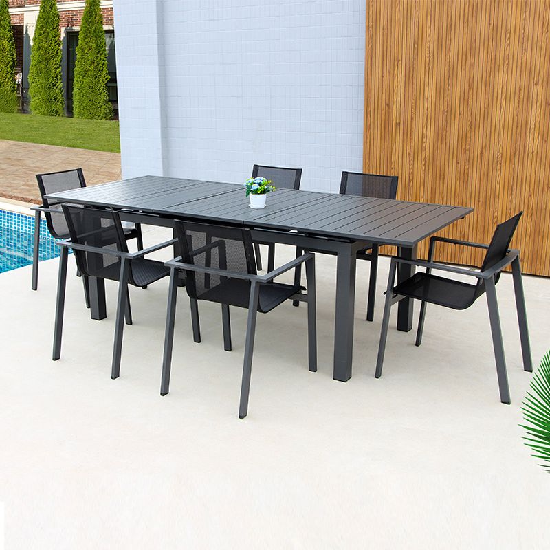 Modern Dining Table Set 1/4/7/9 Piece Metal Patio Dining Table for Garden