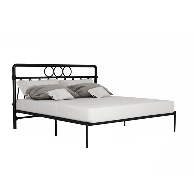 43.3" Tall Bed with Headboard Low Profile Bed with Metal Legs