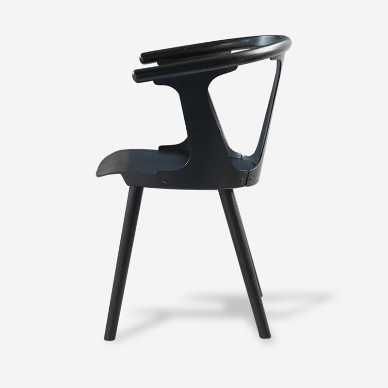 Traditional Style Dining Chairs Kitchen Armless Dining Chair with Wooden Legs