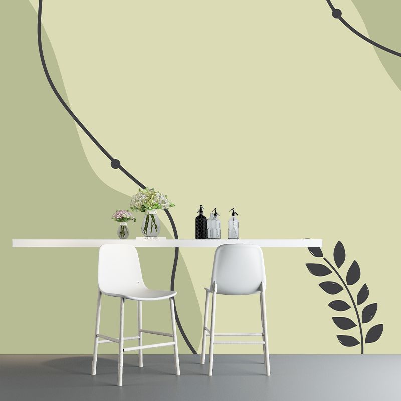 Eco-friendly Minimalism Illustration Wall Mural Wallpaper Sitting Room Wall Mural