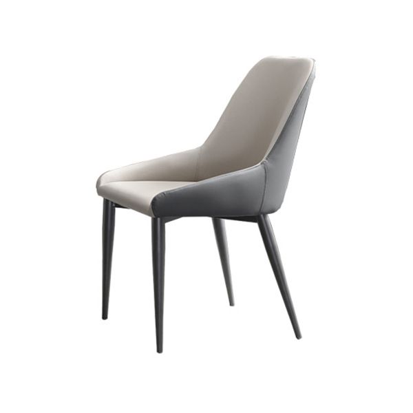 Chaise de salle à manger en métal de style contemporain, chaises latérales à bras Parsons pour cuisine