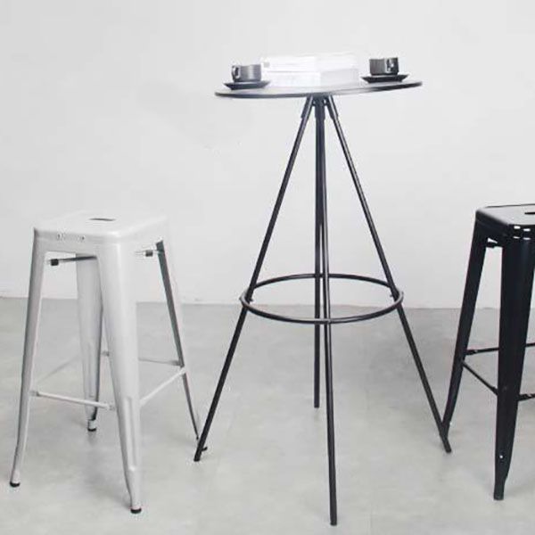 Industrial Square Backless Bar Stool Metal Indoor Stool for Bristol