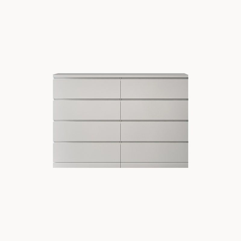 Modern Wood Storage Chest Dresser Horizontal White Dresser for Bedroom