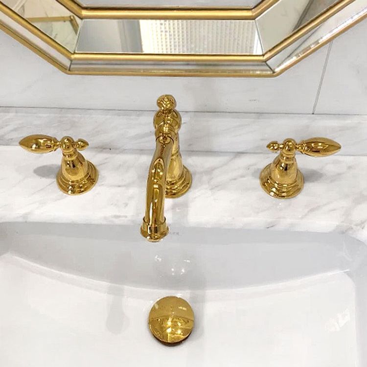 Deck Mounted Roman Tub Faucet Low Arc Copper Roman Tub Faucet Set