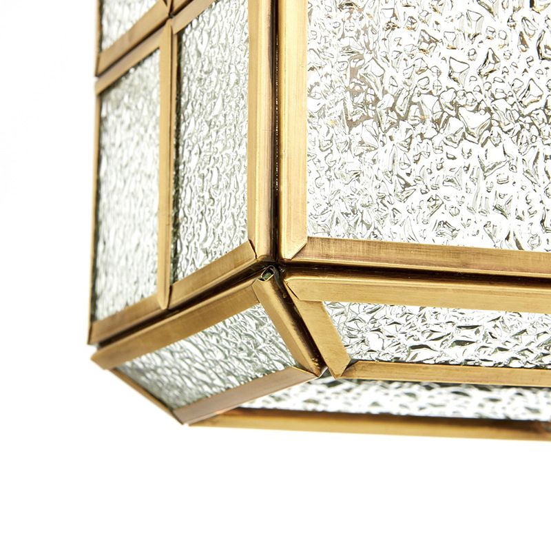Gold Lantern Hanging Lamp Traditional Clear Frosted Glass 6.5"/8" Wide 1 Light Living Room Ceiling Suspension Light