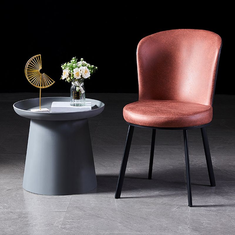 Sillas de comedor tapizadas sin brazos estilo moderno Silla de comedor con respaldo macizo (juego de 2)