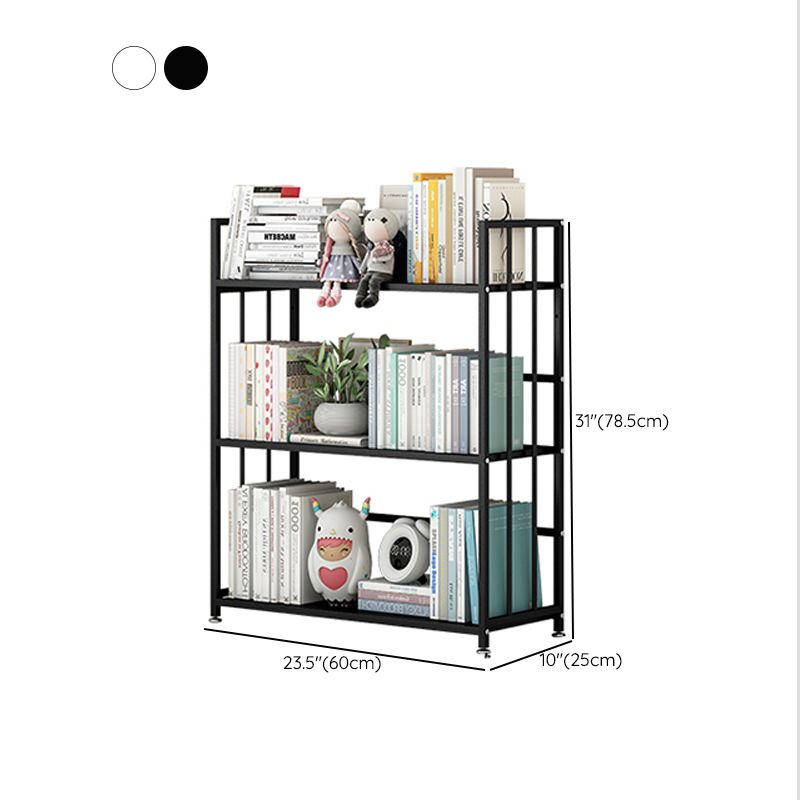 Open Back Standard Bookcase Metal Modern Bookshelf with Shelves