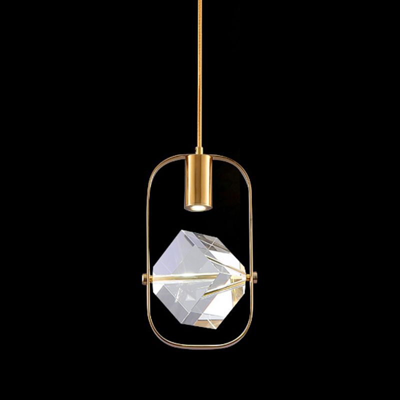 Geometry Hanging Lights Modern Style Crystal Hanging Light Fixtures