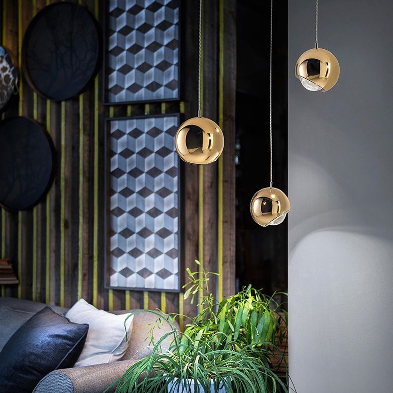 1-Licht-LED zeitgenössische Hanglampe Kit sphärischen Metallanhänger für Schlafzimmer