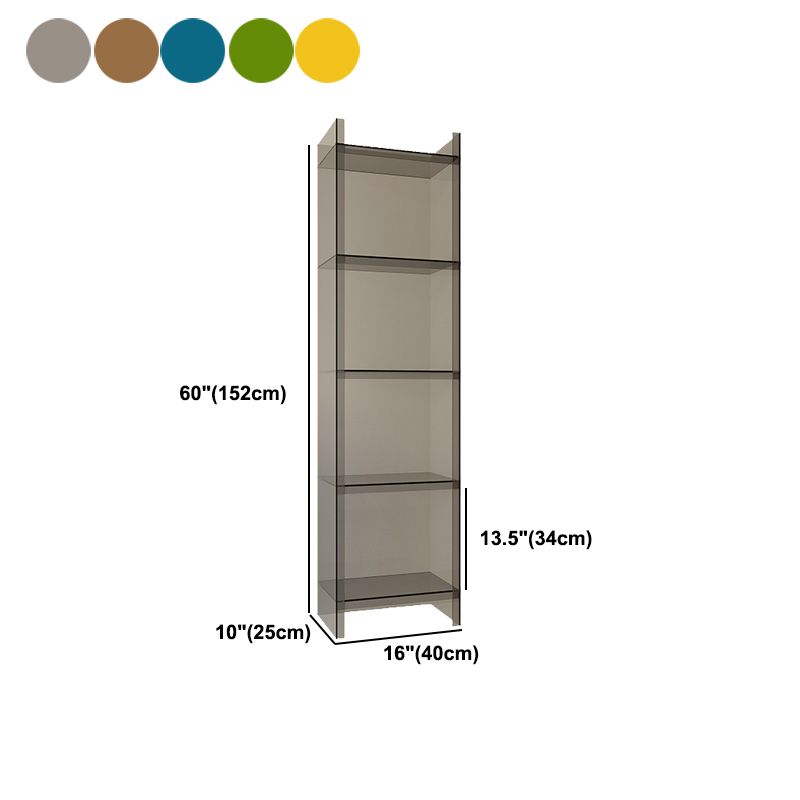 Scandinavian Home Office Bookshelf Acrylic Closed Back Bookcase