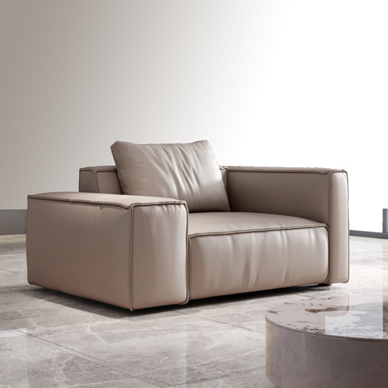 Genuine Leather Pillowed Back Cushions Sofa and Sectional with Wear Resistant