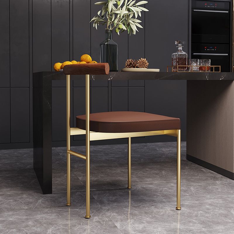 Ensemble de chaises en métal de style contemporain, chaise d'appoint de cuisine à dossier ouvert pour usage domestique