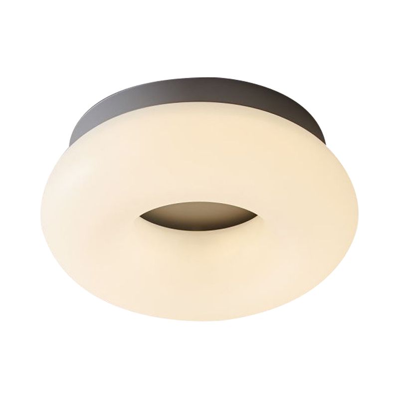 Corridor LED Ceiling Mount Light Minimal Grey/Coffee Flushmount with Round/Triangle Acrylic Shade