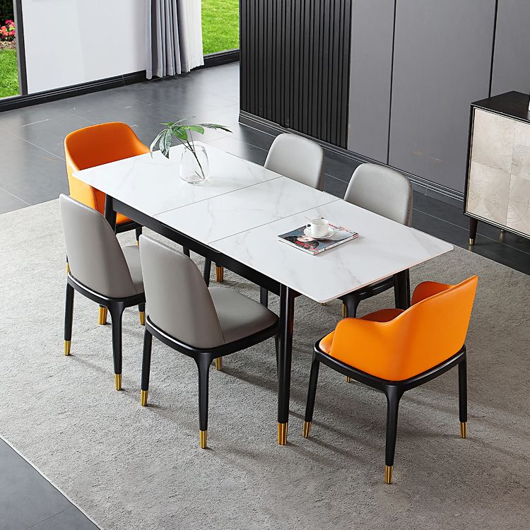 Rectangle Sintered Stone Kitchen Table Home Extendable Dining Table