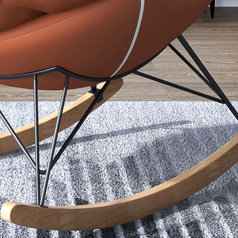 Leisure Solid Color Rocker Chair Water Resistant Glider Chair with Ottoman