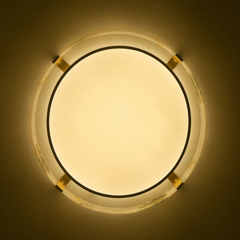 Ronde Flush Light Fixtures Glas Traditionele Flush Mount Plafond Light Fixture