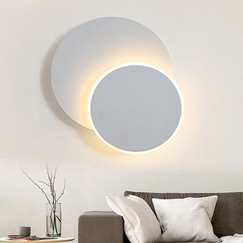 Circle Wall Light Sconce Minimalist Style LED Acrylic Wall Mounted Light Fixture