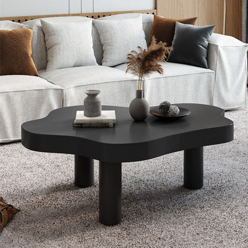 Modern Style Black/white/walnut/wood Free Shape Coffee Table with Solid Wood