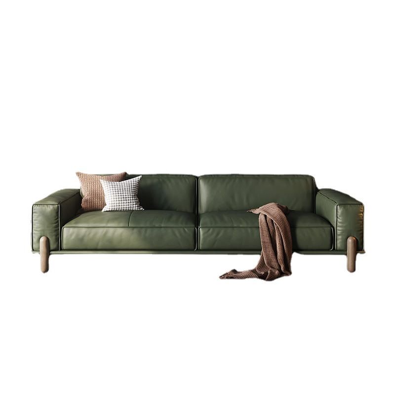 Vintage Forest Green Cushions Square Arm Living Room Seating