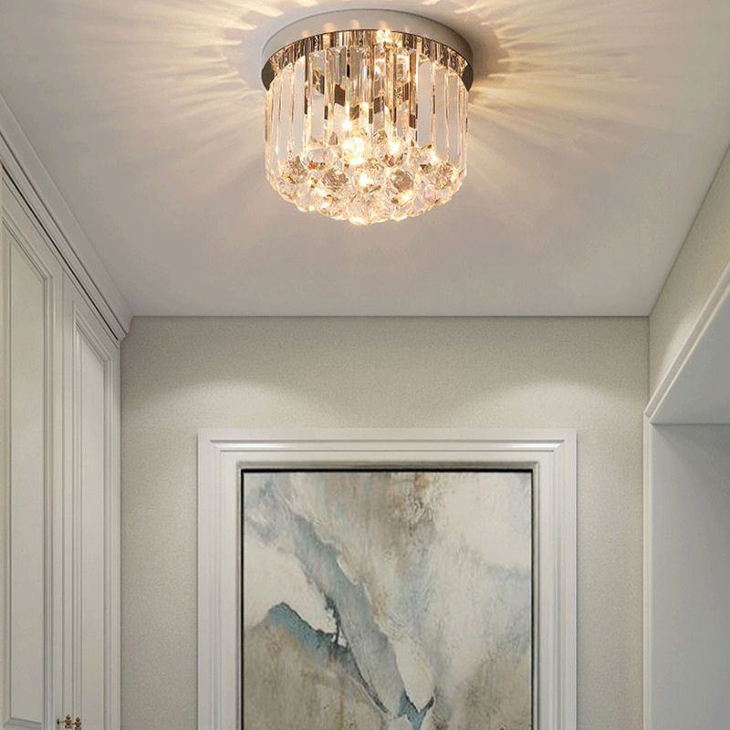 Ultra-Contemporary Flush Mount Lamp Crystal Ceiling Lighting for Foyer
