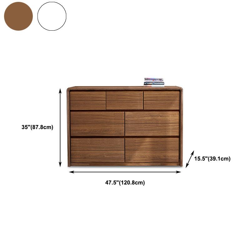 Bedroom Dresser Modern Solid Wood Storage Chest with Drawers