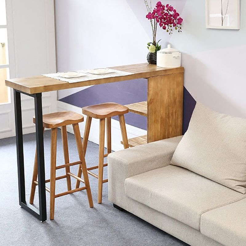 Industrial Bar Stool and Table 1/2/3 Pieces Wood Pub Dining Set